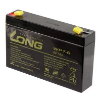Bleiakku KUNG LONG WP7-6 6V/7Ah, 151x34x94mm, 1,3kg