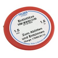 Entl&ouml;tlitze FELDER, 1,50mm, mit halogenfreiem...