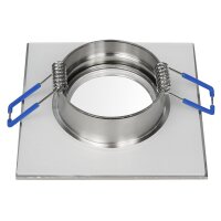 Einbaurahmen McShine DL-54 eckig, Clip-Verschluss, IP44, Edelstahl geb&uuml;rstet