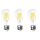 LED Filament Set McShine, 3x Gl&uuml;hlampe, E27, 8W, 1055lm, warmwei&szlig;, klar