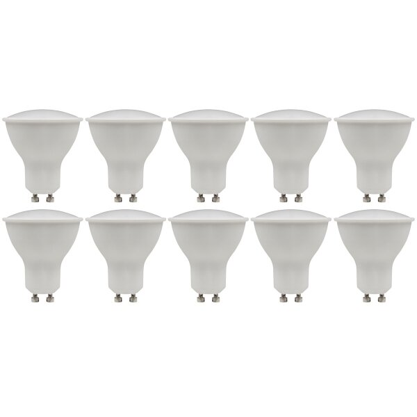 LED-Strahler McShine PV-90 GU10, 9W, 900lm, 120&deg;, 3000K, warmwei&szlig;, 10er-Pack