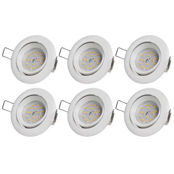 LED Einbauleuchte McShine intense 5W, 400lm, wei&szlig;, 6er-Pack
