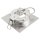 Einbaurahmen McShine DL-304 eckig, 108x108mm, GX53, Eisen geb&uuml;rstet