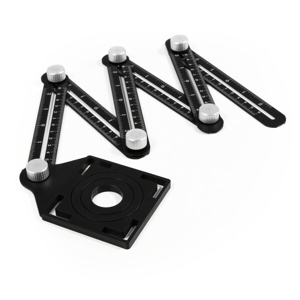 Winkelschablone McPower, mit Lineal, 6 Arme je 12cm, faltbar