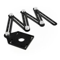 Winkelschablone McPower, mit Lineal, 6 Arme je 12cm, faltbar