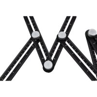 Winkelschablone McPower, mit Lineal, 6 Arme je 12cm, faltbar
