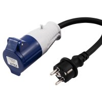 CEE-Kupplung auf Schutzkontakt-Stecker McPower, 0,35m...