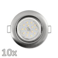 Einbauleuchten-Set McShine, 10xRahmen, 10x LED-Strahler,...