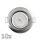 Einbauleuchten-Set McShine, 10xRahmen, 10x LED-Strahler, Edelstahl geb&uuml;rstet