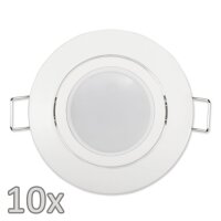 Einbauleuchten-Set McShine, 10xRahmen, 10xLED-Modul, 3W,...