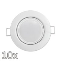 Einbauleuchten-Set McShine, 10xRahmen, 10xLED-Modul, 7W,...