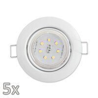 Einbauleuchten-Set McShine, 5xRahmen, 5xLED-Strahler,...