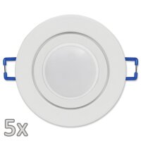 Einbauleuchten-Set McShine, 5xRahmen, 5xLED-Modul, 7W,...