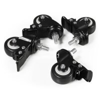 Tischrollen imstande, 4er-Set, schwarz, Tragkraft je 50kg