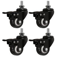 Tischrollen imstande, 4er-Set, schwarz, Tragkraft je 50kg