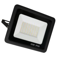 LED-Au&szlig;enstrahler McShine Slim 50W, 4250 Lumen, IP66, 3000K, warmwei&szlig;
