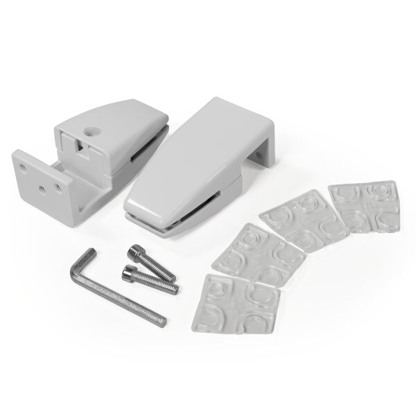 Clip f&uuml;r Trennwand imstande, wei&szlig;, 2er-Pack