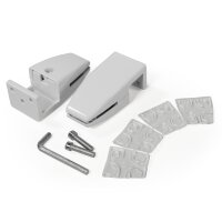 Clip f&uuml;r Trennwand imstande, wei&szlig;, 2er-Pack