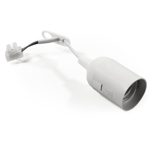 Renovierfassung McShine E27, mit 11cm Kabel und Aufh&auml;nger, wei&szlig;