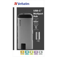USB-C Multiport-Hub von Verbatim, USB 3.0, HDMI, SD,...
