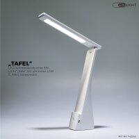 LED-Schreibtischleuchte EINLICHT Tafel 5W, dimmbar, USB-C, Akku, schwenkbar