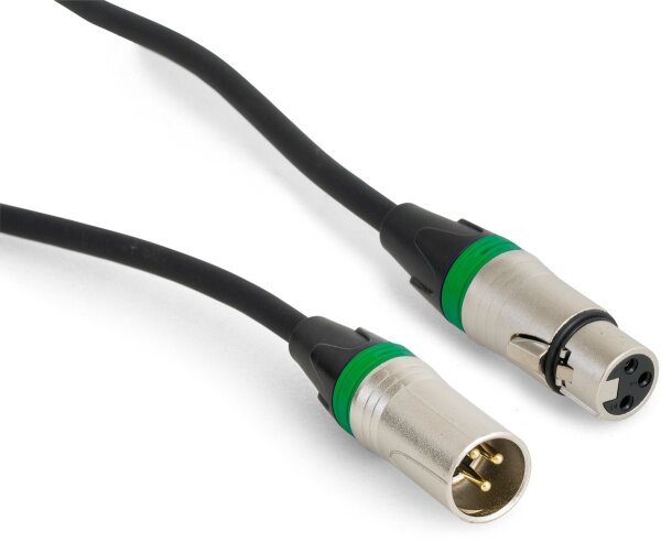 Hochwertiges Audiokabel BST SOUND-XLRM-XLRF-1 1m, XLR Stecker u. Buchse