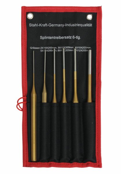 Splintentreibersatz 6-teilig, CV, extra lang