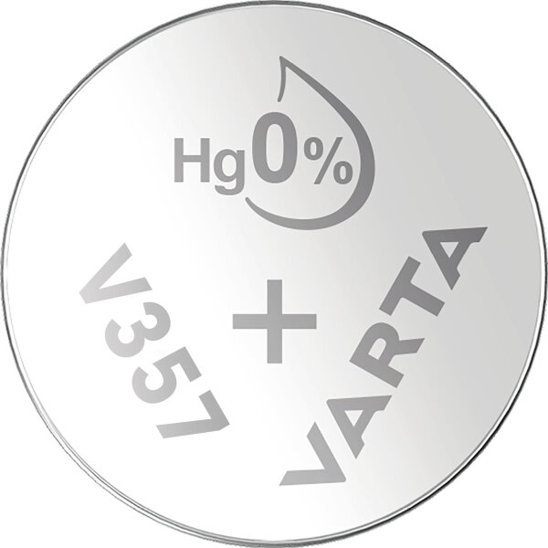 Knopfzelle Silberoxid - Uhrenbatterie, VARTA, V357, SR44, 1.55V, Watch, Retail, 10er-Pack