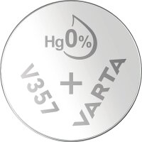 Knopfzelle Silberoxid - Uhrenbatterie, VARTA, V357, SR44,...