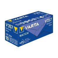 Knopfzelle Silberoxid - Uhrenbatterie, VARTA, V357, SR44,...