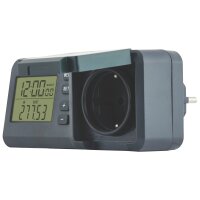 Energiekostenmessger&auml;t mit LCD-Display, IP 44, schwarz-gr&uuml;n