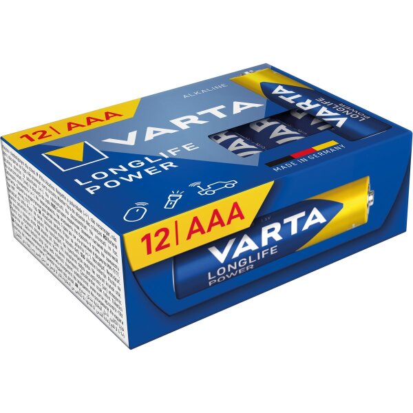 Micro-Batterie VARTA Longlife Power, 1,5V, Typ AAA/LR03, 12er-Pack