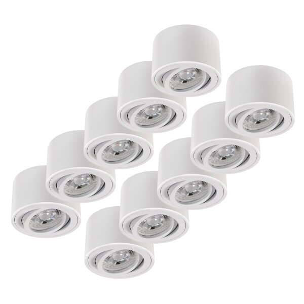 LED-Aufbauleuchte McShine, 5W, 400Lumen, 3000K, &Oslash;xH 80x50mm, 10er-Pack