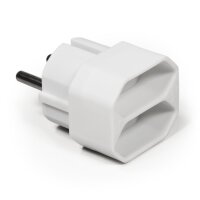 Steckdosenadapter McPower, 2x Euro, wei&szlig;