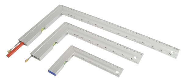 Anschlagwinkel-Set, Aluminium, inkl. Anrei&szlig;er und Bleistift
