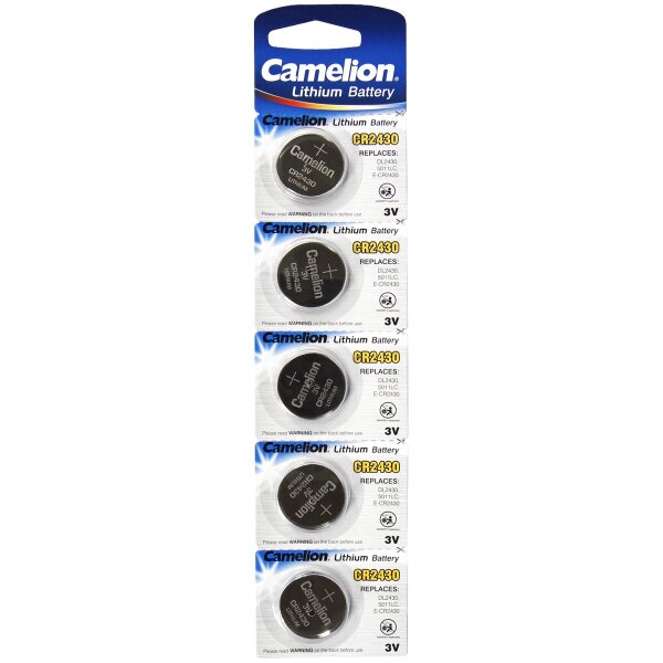Knopfzelle CAMELION, CR2430 3,0V, Lithium, 5er-Blister