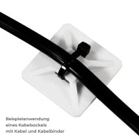 Kabelsockel McPower f&uuml;r Kabelbinder 20x20mm, selbstklebend, 10er-Pack