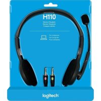 Headset Logitech H110, Audio, Stereo, schwarz, kabelgebunden