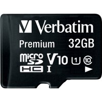 Micro SDHC Card Verbatim, 32GB Speicherkapazit&auml;t,...