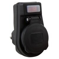 Steckdosenadapter McPower mit Schalter, 230V/3500W, IP44...