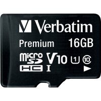 Micro SDHC Card Verbatim, 16GB Speicherkapazit&auml;t,...