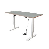 Schreibtisch imstande, Gestell smart-w + Platte 120x60cm Ash