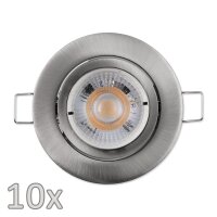 Einbauleuchten-Set McShine, 10xRahmen, 10xLED-Modul, 5W,...