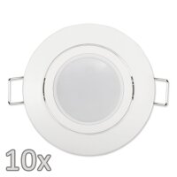 Einbauleuchten-Set McShine, 10xRahmen, 10xLED-Modul, 7W,...