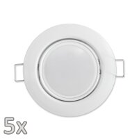 Einbauleuchten-Set McShine, 5xRahmen, 5xLED-Modul, 3W,...