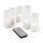 6er Set LED Kerzen McShine LC-06, inkl. Fernbedienung, Netzteil + Ladestation