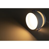 Einbaurahmen McShine DL-21 rund, mit Frontglas, wei&szlig;