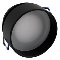 Einbaurahmen McShine DL-21 rund, mit Frontglas, schwarz