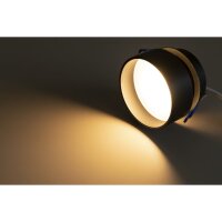 Einbaurahmen McShine DL-21 rund, mit Frontglas, schwarz