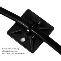 Kabelsockel McPower f&uuml;r Kabelbinder 40x40mm, schwarz, selbstklebend, 10er-Pack